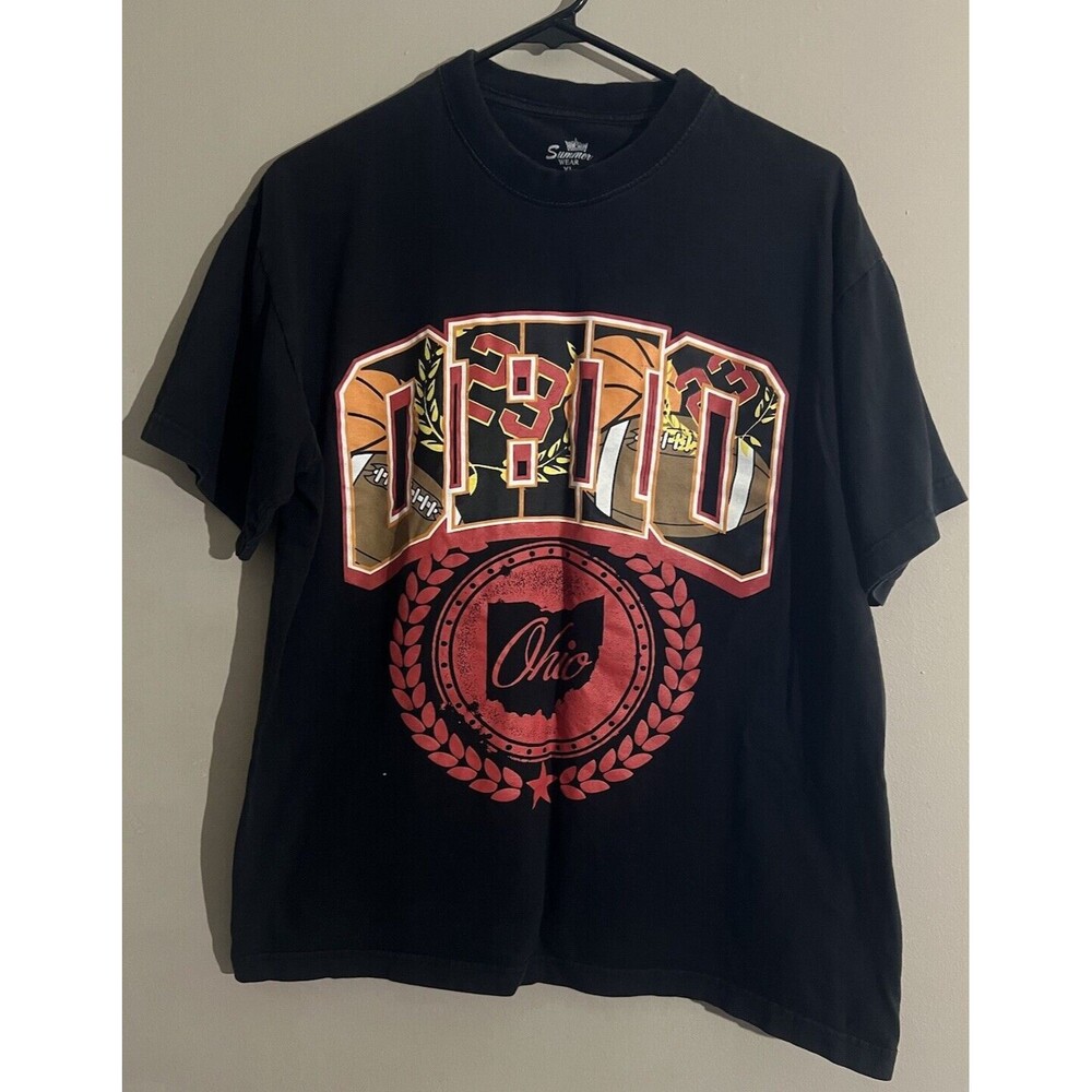 Ohio Sports Logo Black T-Shirt Men’s Size XL